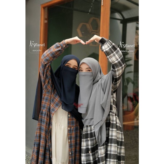 outer murah,long outer gamis Flanel ORI  by KHUMAIRA SYARI