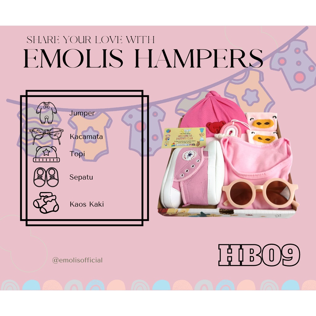 HB09 Hampers Bayi Newborn Baby Gift Emolis Kado Bayi Lahiran Unisex / Boy / Girl Perlengkapan Bayi Murah