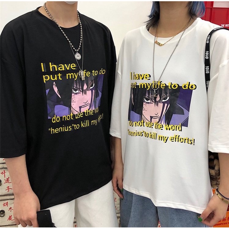 Kaos Oversize Print DTF HENIUS ANIME II BRIGO Kaos Oversize II Kaos Jumbo Size Pria &amp; Wanita