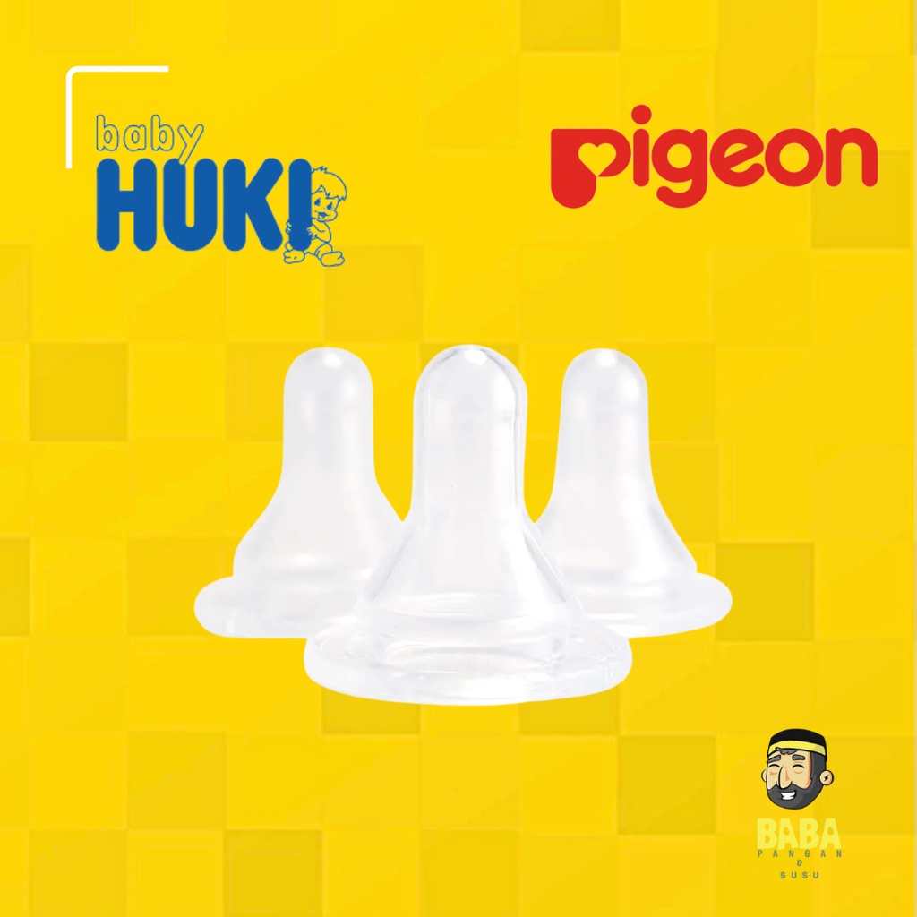 Dot Reguler Silicone Nipple Pigeon Baby Huki