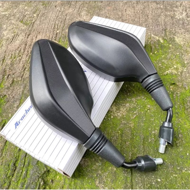 Paket visor honda vario 125 lama bohlam plus spion click thailand hitam polos universal pnp