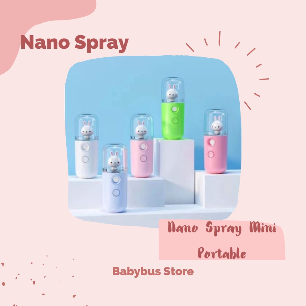 BBS Nano Spray Portable Mini Mist Sprayer Doll Facial Steamer USB Pelembab Perawatan Wajah Boneka