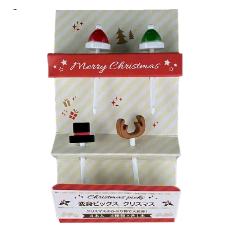 READY Tusukan bento foodpick topi natal xmas