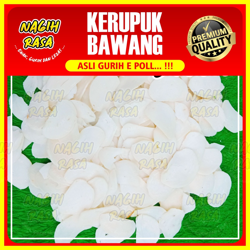 

Kerupuk Bawang Mentah Renyah Gurih Siap Goreng