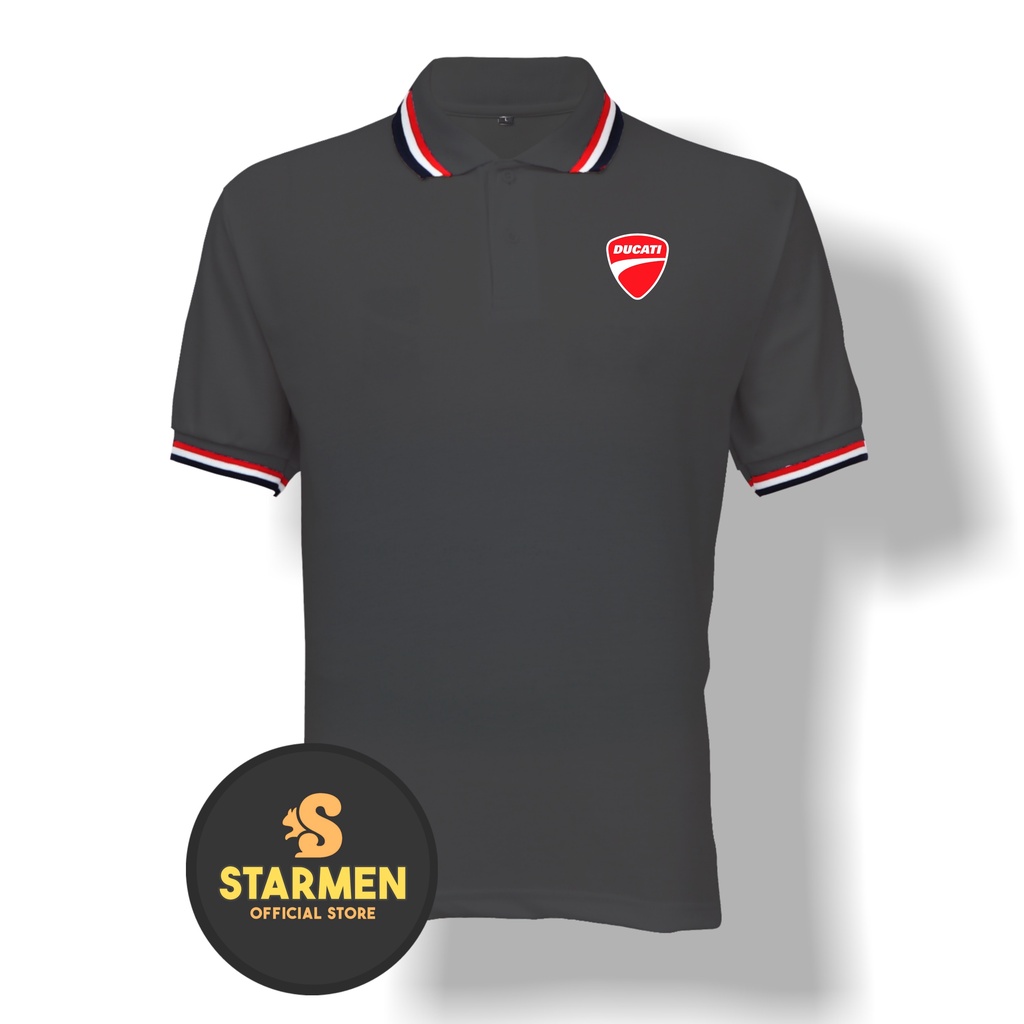 Kaos Polo Shirt Pria Kerah Logo DUCATII