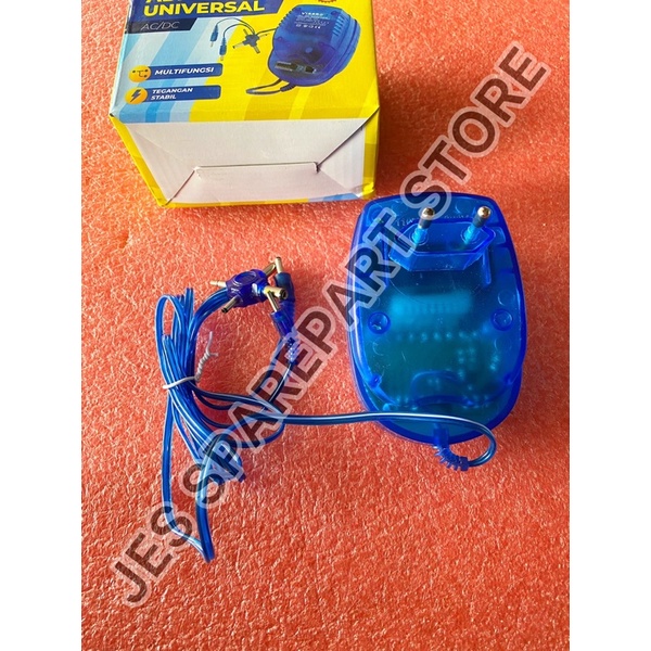 ADAPTOR UNIVERSAL VISERO VE-203  1200mA 1.5V, 3V , 4.5V , 6V , 7.5V , 9V , 12V BODI TRANSPARAN