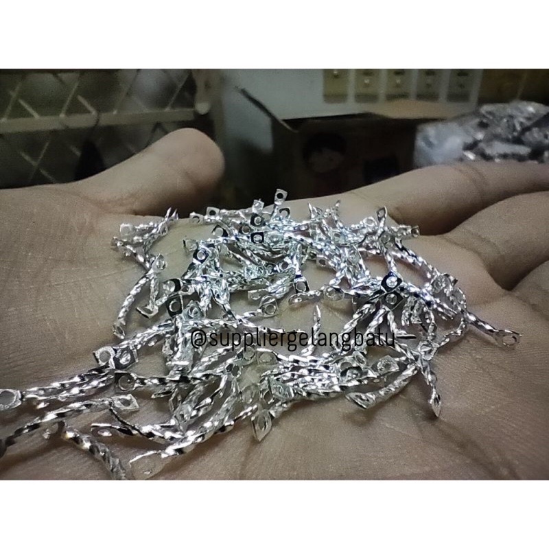 connector butterfly kupu Pipa Lilit / Ulir isi 500 pcs DIY Bahan Gelang Kalung Strap Mask ceko