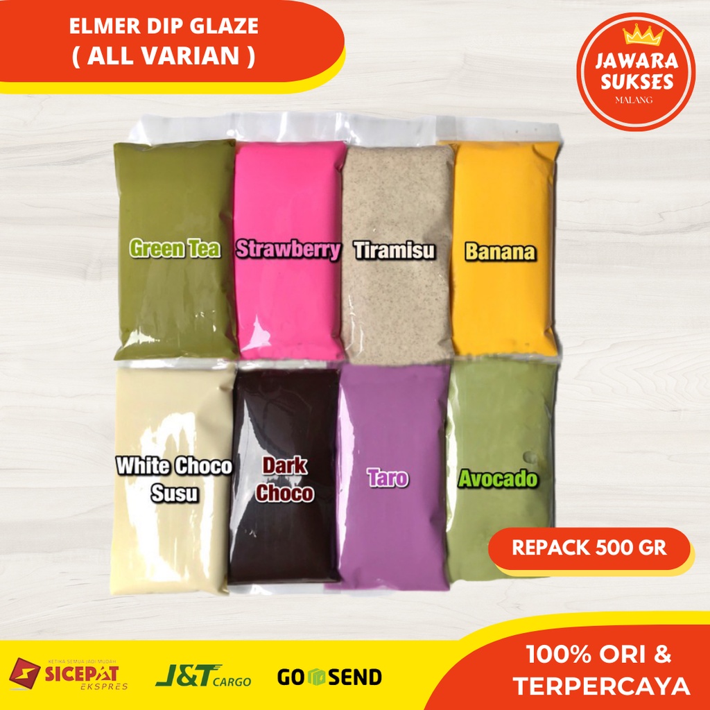

Elmer Dip Glaze 500gr | Elmer Glaze Topping donat All Varian