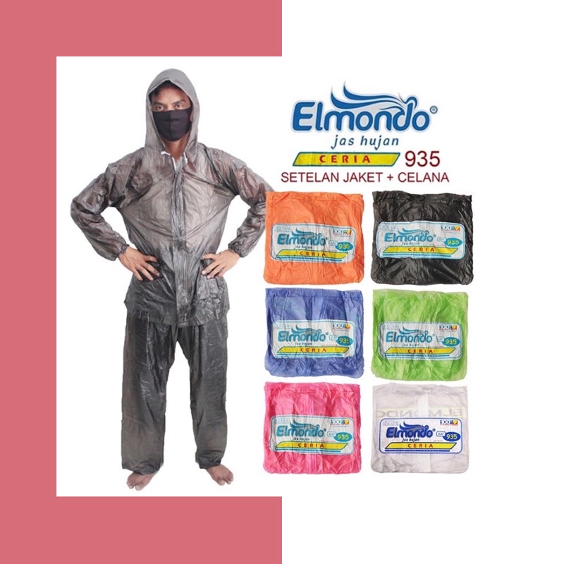 Elmondo Jas Hujan 935 JAKET CELANA Elmondo Ceria 935 Jas Hujan Elmondo Bahan Karet Murah Jas Hujan 935 Elmondo 935 Jas Hujan Elmondo