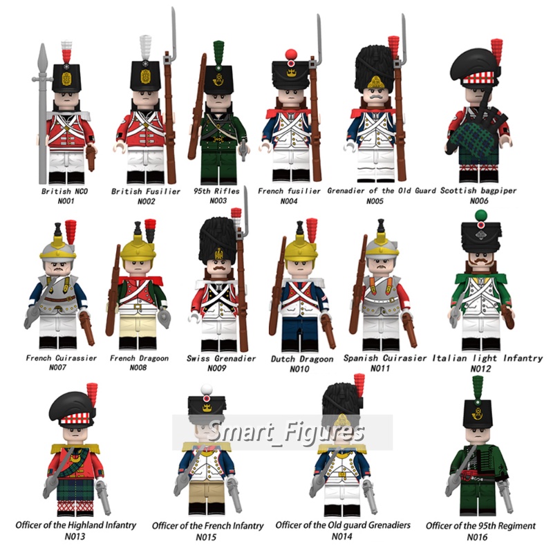 Napoleon 's Time N001-N016 Miniatur Figure Prancis Fusilier 16 Tipe Untuk Hadiah