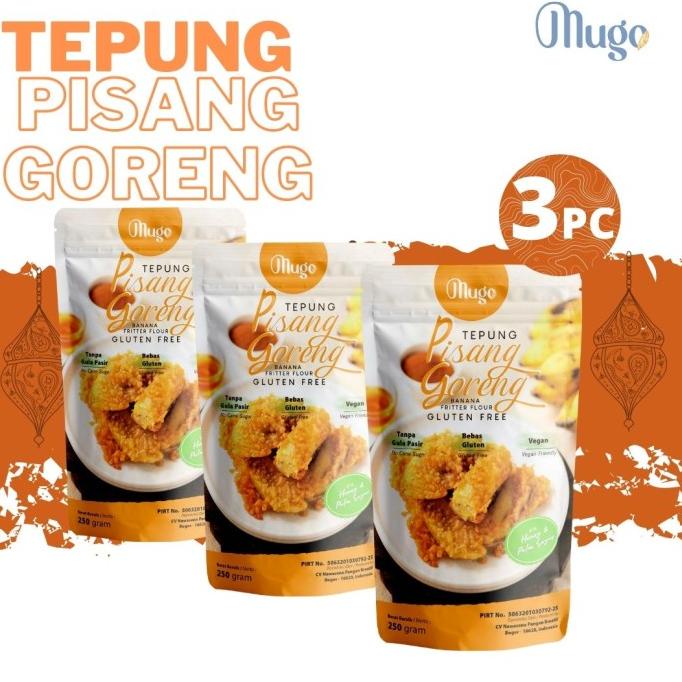 

[COD] Mugo Tepung Bumbu Pisang Goreng Gluten Free 250gr Alami [3PCS] [COD]