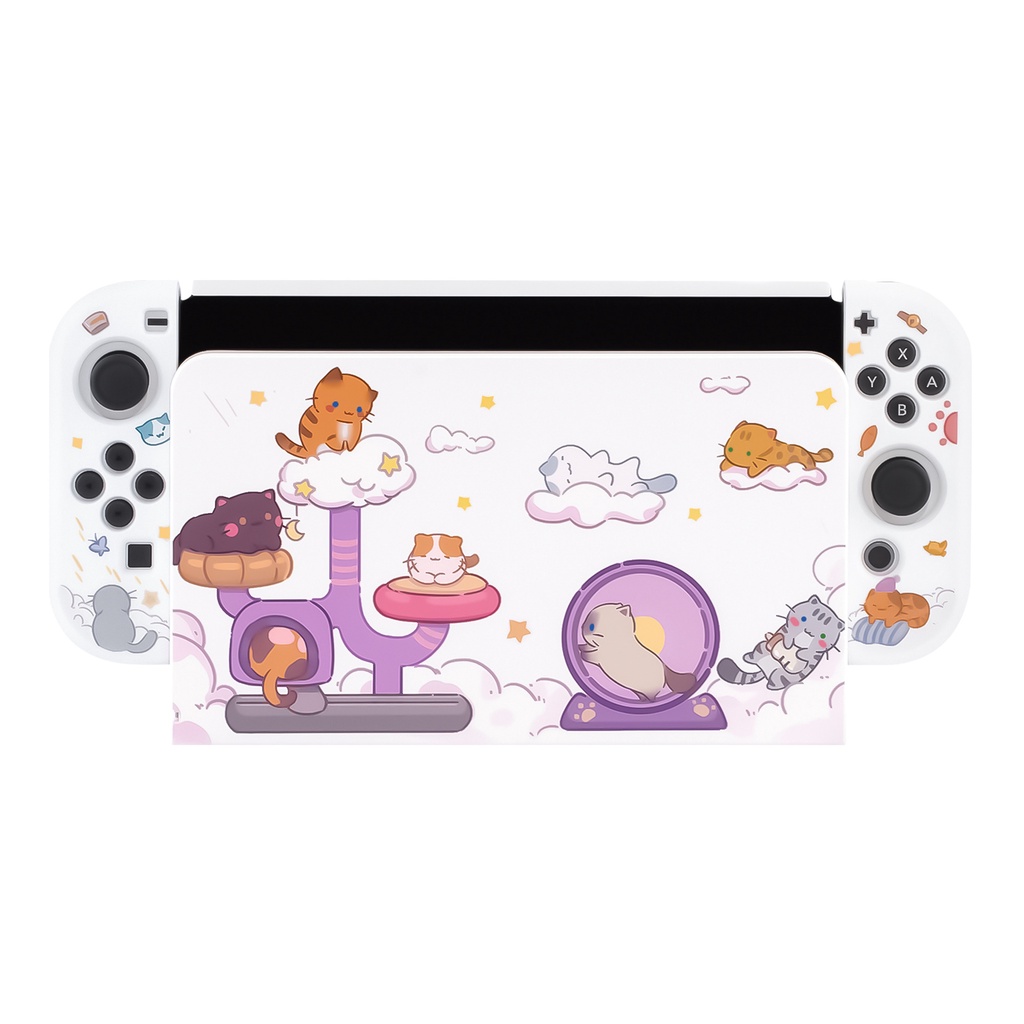 Hard Case Pelindung Penyimpanan Nintendo Switch V1 V2 Motif Kucing Lucu