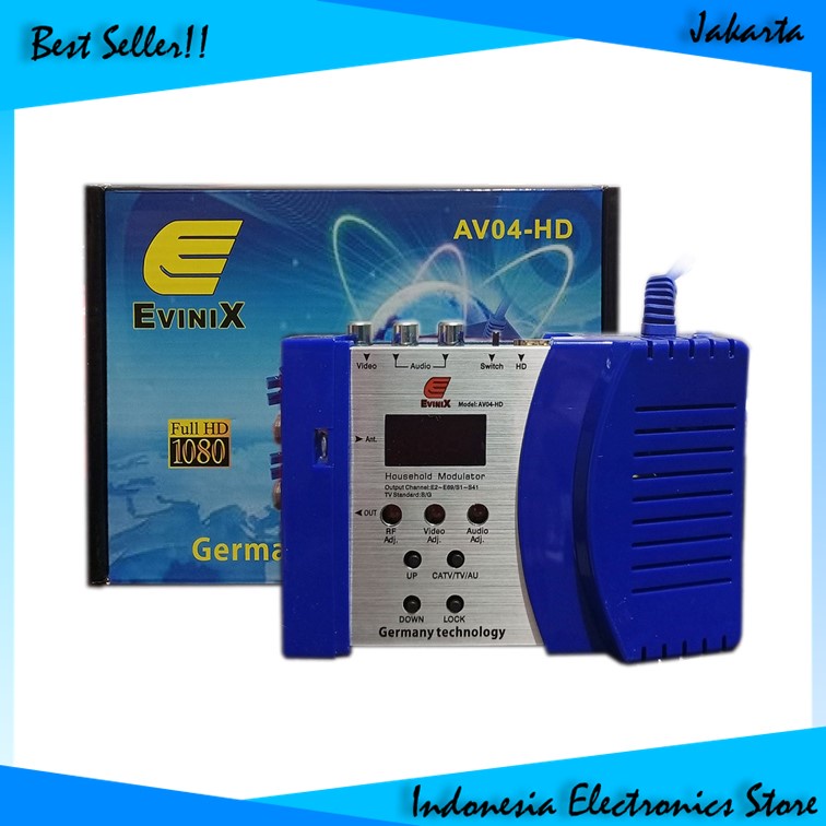 Converter AV HDMI To RF VHF UHF Skyview Evinix Modulator  Bergaransi IES