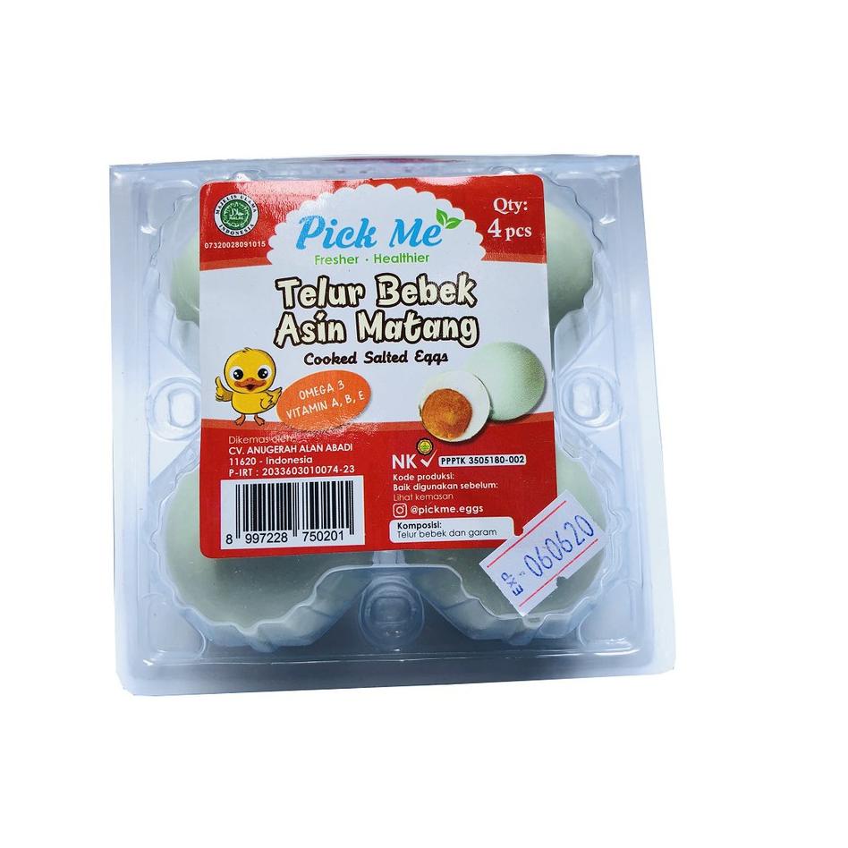 

Super deal--PICK ME Telur Asin Matang Original (isi 4)