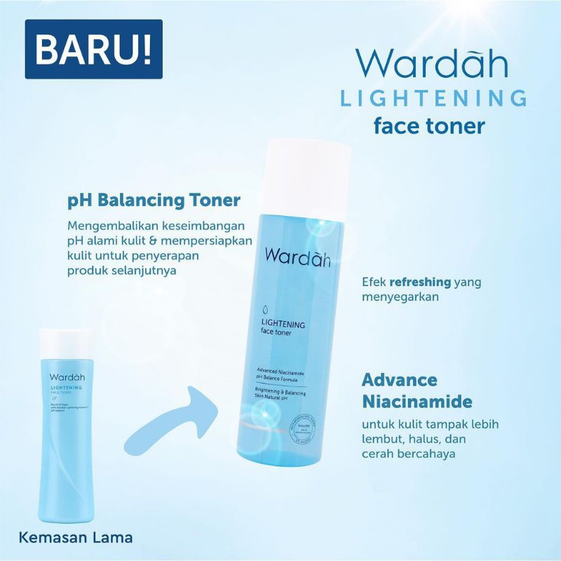WARDAH  FACE TONER LIGHTENING PEMUTIH WAJAH / TONER WARDAH / WARDAH LIGHTENING FACE TONER 125ML / TO