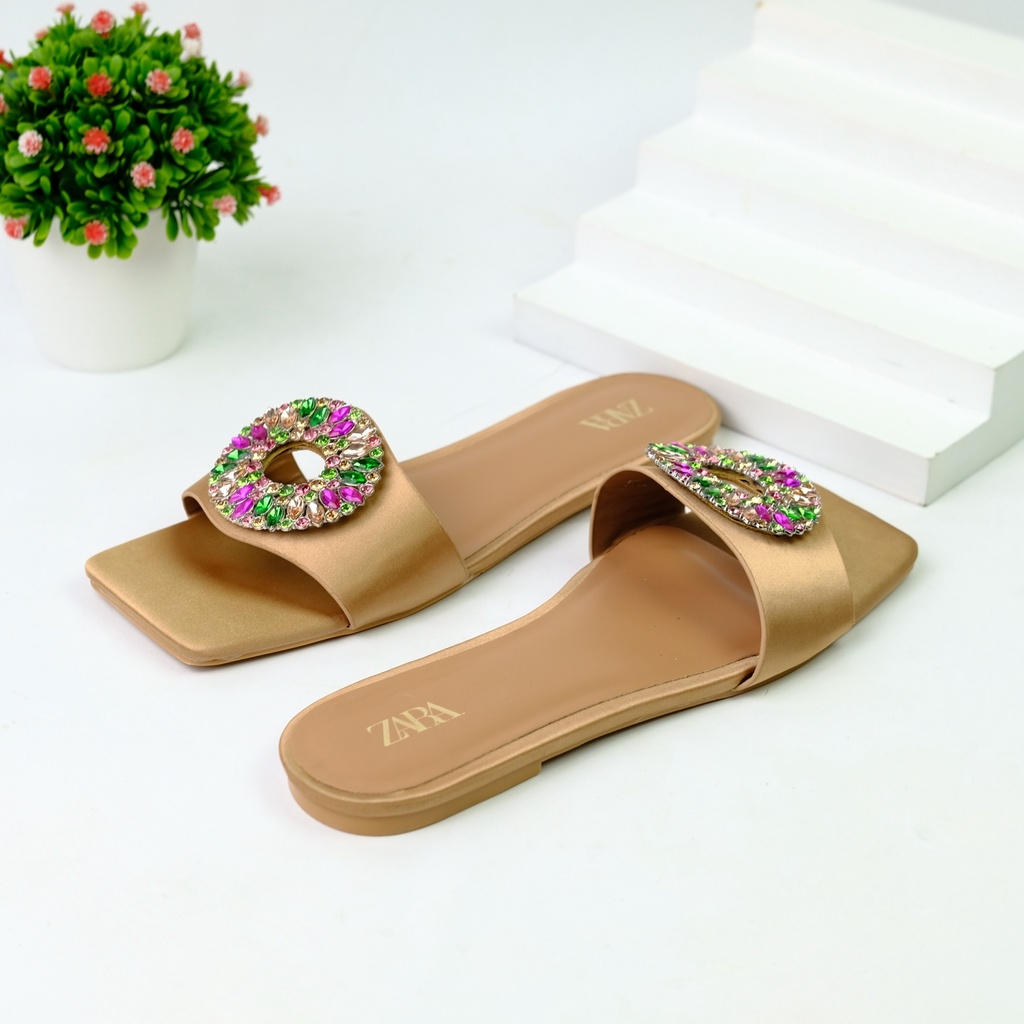 SANDAL WANITA FLAT ZS466 SENDAL PREMIUM IMPORT