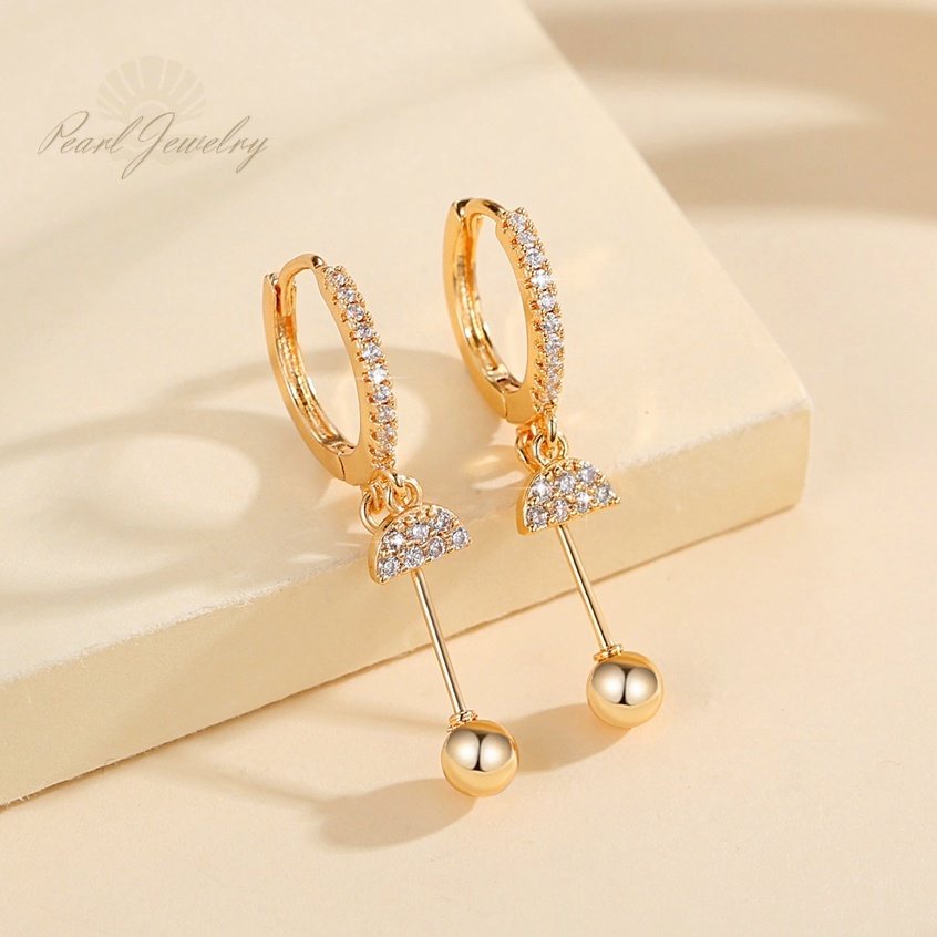 Y808 [COD✔]Anting Wanita Bentuk Geometris Titanium Lapis Emas Anting Wanita Korean Style Hoop Earrings