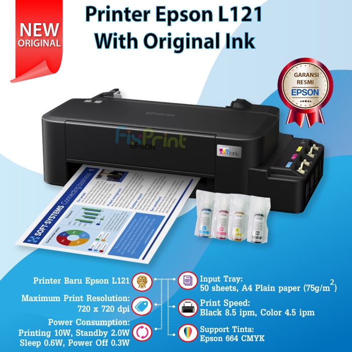 Printer Epson L120 L 120 L121 L 121 New Original Printer Infus Epson Ink Tank