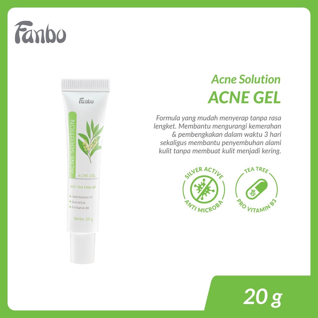 ★ BB ★ Fanbo Acne Solution Gel 20g - Krim Totol Atasi Jerawat