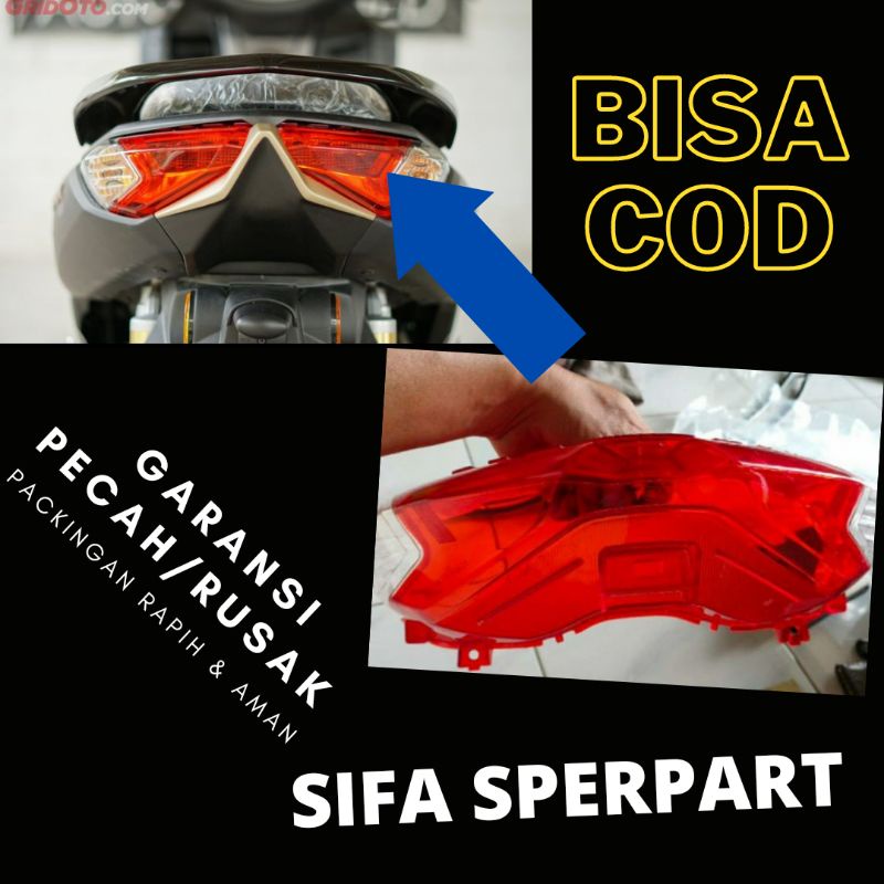 (BISA COD)100%ORIGINAL KACA MIKA LAMPU BELAKNG STOPLAMP STOPLAMP LAMPU REM BELAKANG YAMAHA NMAX TYPE
