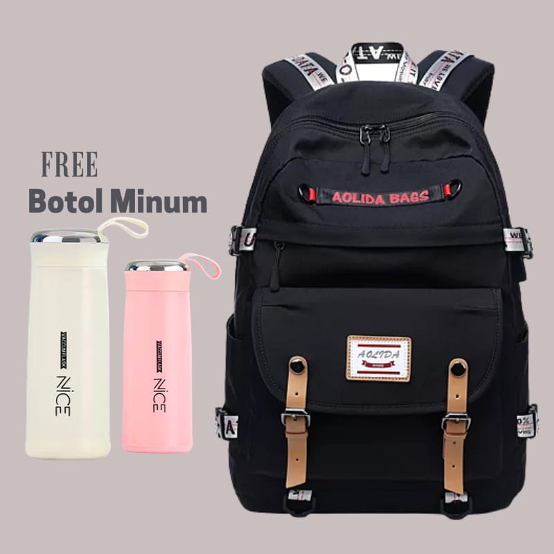 Tasmurah - AOLLIDA Ransel Backpack  Tas Sekolah Wanita / Terbaru Populer 2022 Tas Sekolah Wanita Versi Korea Ransel Siswa Sekolah Menengah Pertama Sekolah Dasar Dalam Ransel Jepang Ransel Korea Murah Tas Punggung Perempuan Dewasa Sederhana