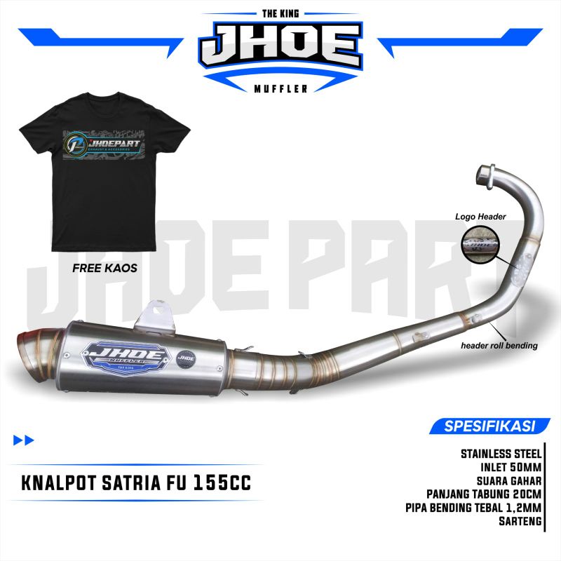 Knalpot Racing Satria FU Porting 155cc Original Jhoe Muffler