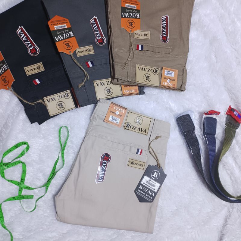 Celana Chino Panjang Pria Jumbo Chinos Premium Cinos Pensil Distro ROZAWA