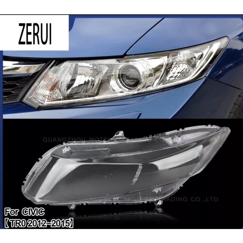 kaca mika lampu depan headlamp honda civic fb 2012-2015