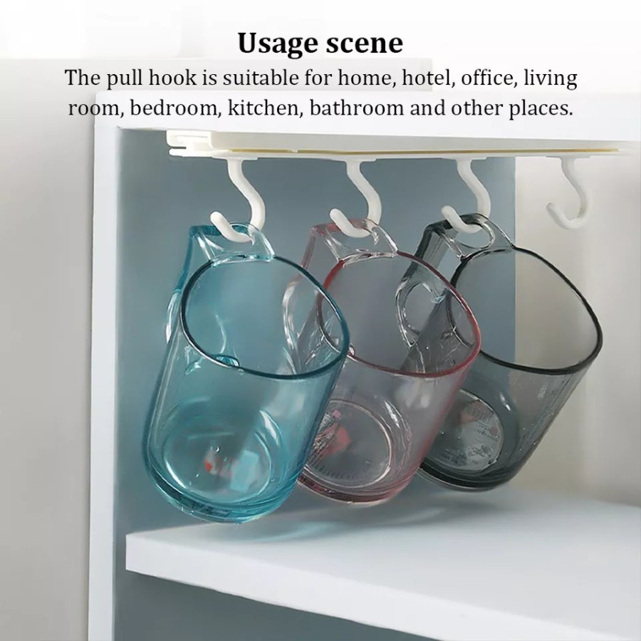 MH -HANGER SLIDING RAK LEMARI SERBAGUNA HOOK GANTUNGAN DAPUR HS04