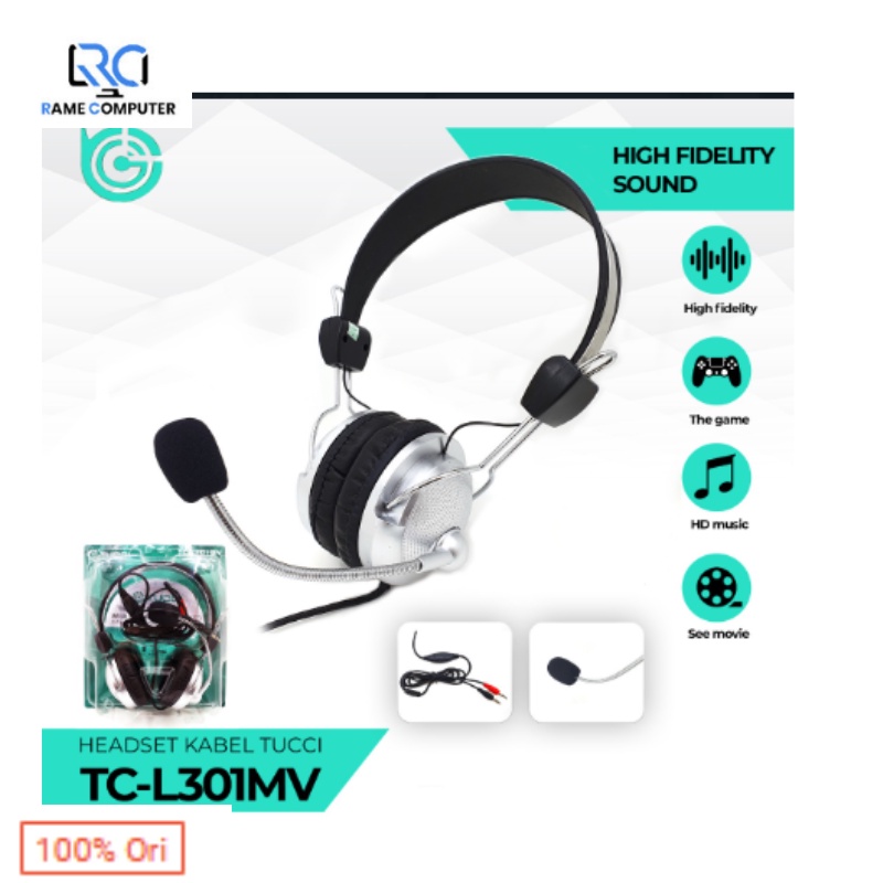 Tucci tc-l301mv Professional Mobility Headset with Motion Mike for Chat and Business