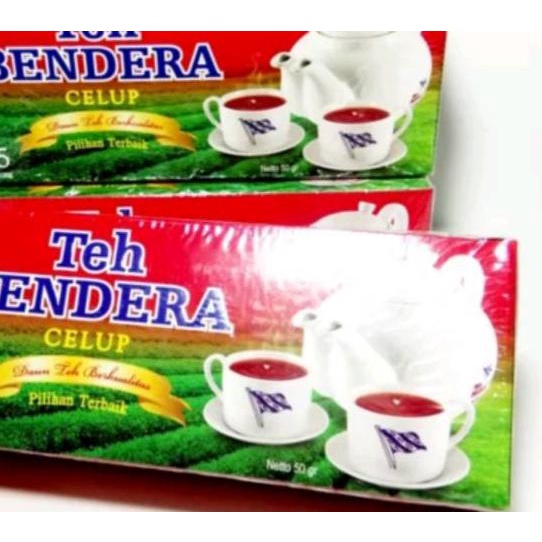 

Terbaik Paket hemat Teh celup bendera 6kotak isi25kantong gas !!