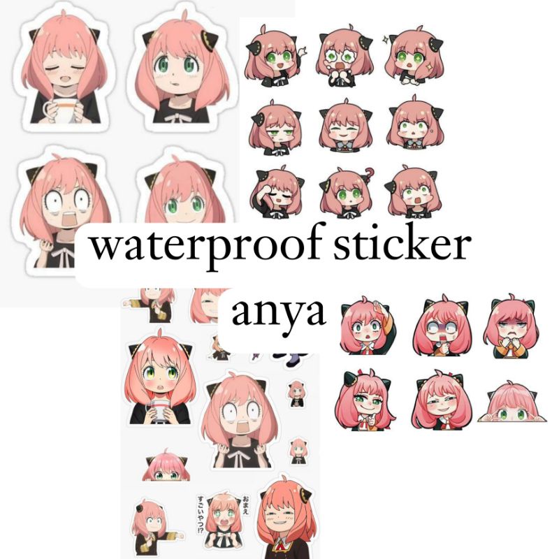 

(WITH TESTIMONI)WATERPROOF HD STICKER ANYA ISI 40 BUAH 4 LEMBAR HIGH QUALITY FOR HP LAPTOP JOURNAL NOTEBOOK JEPANG ANIME MANGA MURAH