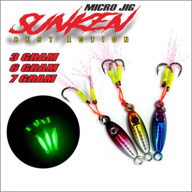 Umpan Micro Jig Ultralight Fishing 3-5-7 Gram