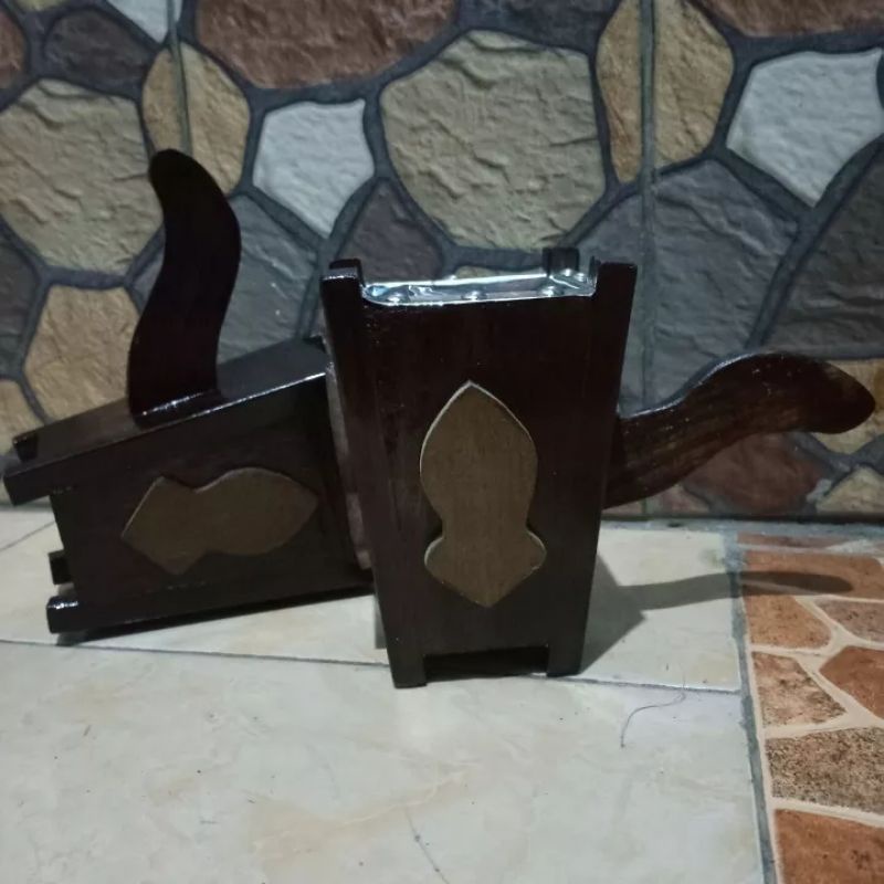 Prapen Tempat Bakaran Buhur Kayu mewah Mabkhara Tempar untuk bakaran bukhur buhur LOGO STIKER