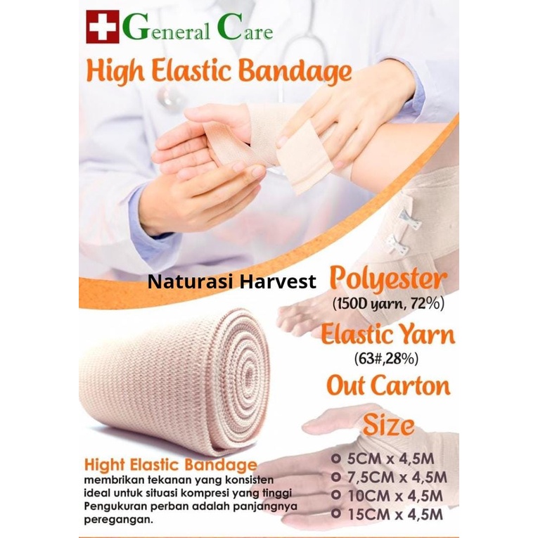 General Care Perban Elastis 3inch 4inch 6inch Elastic Bandage Verban Elastis 7,5cm 10cm 15cm