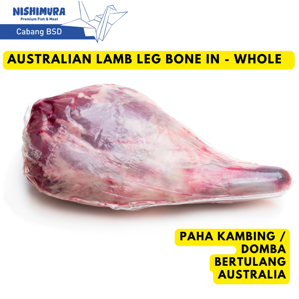 Daging Kambing Muda Paha Sate Domba Bertulang Lamb Leg Bone In Meat Frozen Segar Beku Import Austral