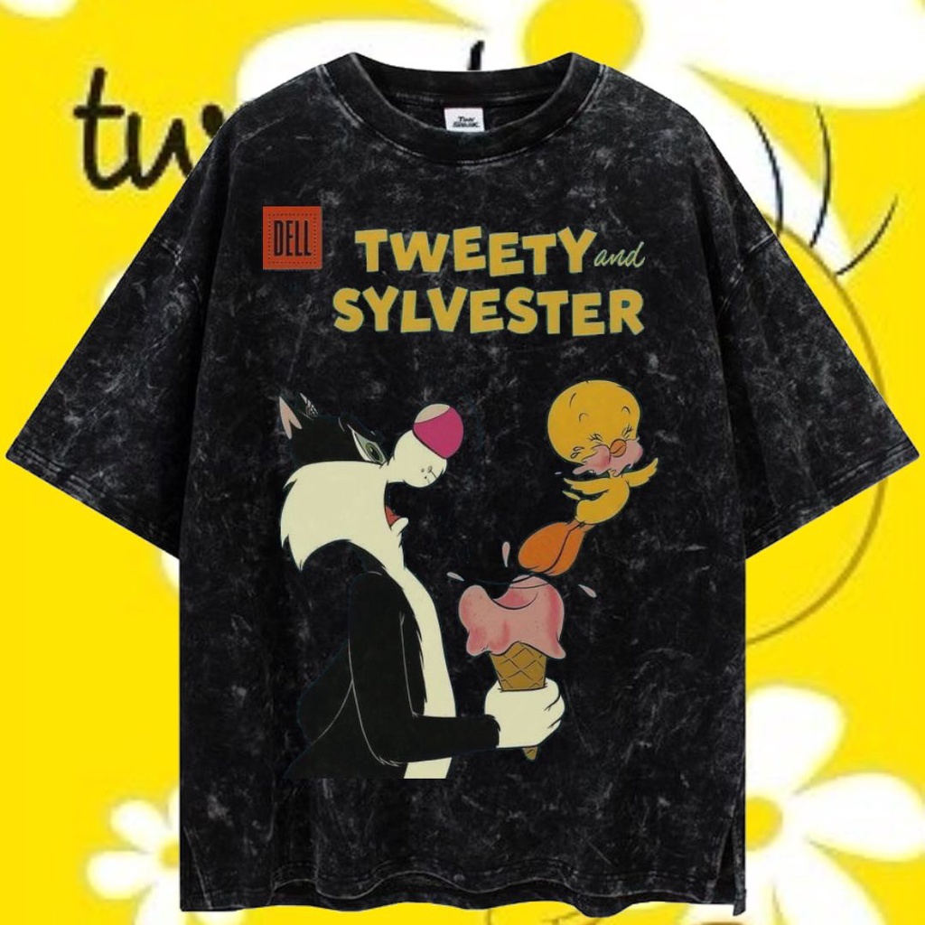 LASTHOPE 'TWEETY' OVERSIZE WASHING TSHIRT / KAOS ATASAN TSHIRT TEE WASHING ACID WASHED STONEWASH OVE