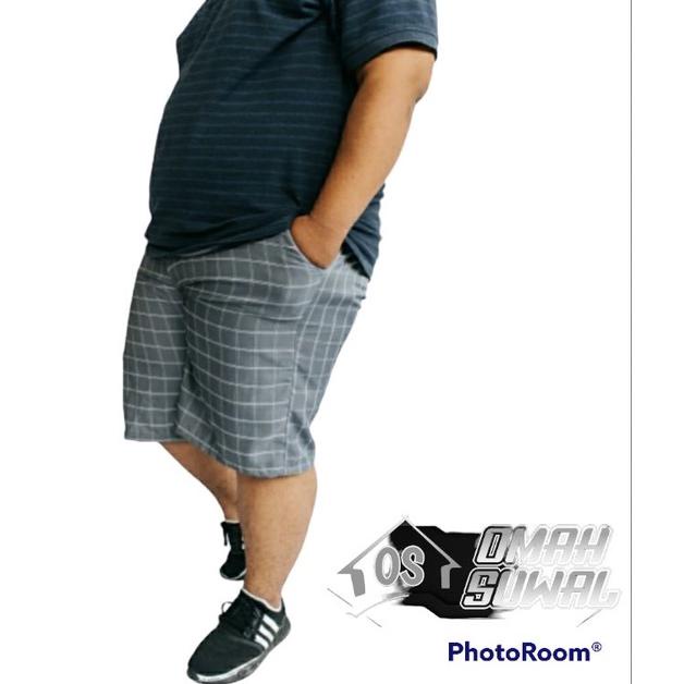 Booming CELANA TARTAN JUMBO PRIA TARTAN PENDEK JUMBO XXXL CELANA PENDEK KOTAK JUMBO