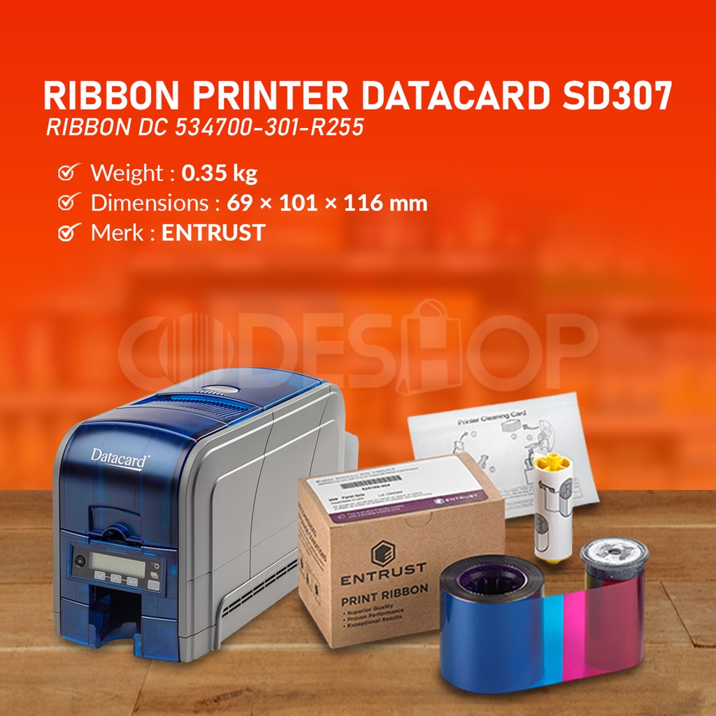 Ribbon Datacard SD307 Ribbon YMCK-P Datacard 534700-301-R255