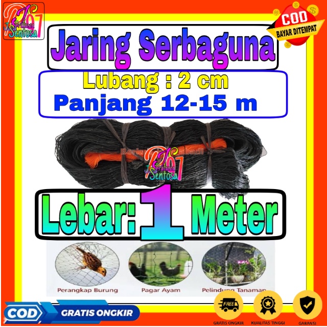 Jaring Pagar Ayam 1 meter / Jaring Lubang Kecil /Jaring Kandang /Jaring Burung / Jaring Taman