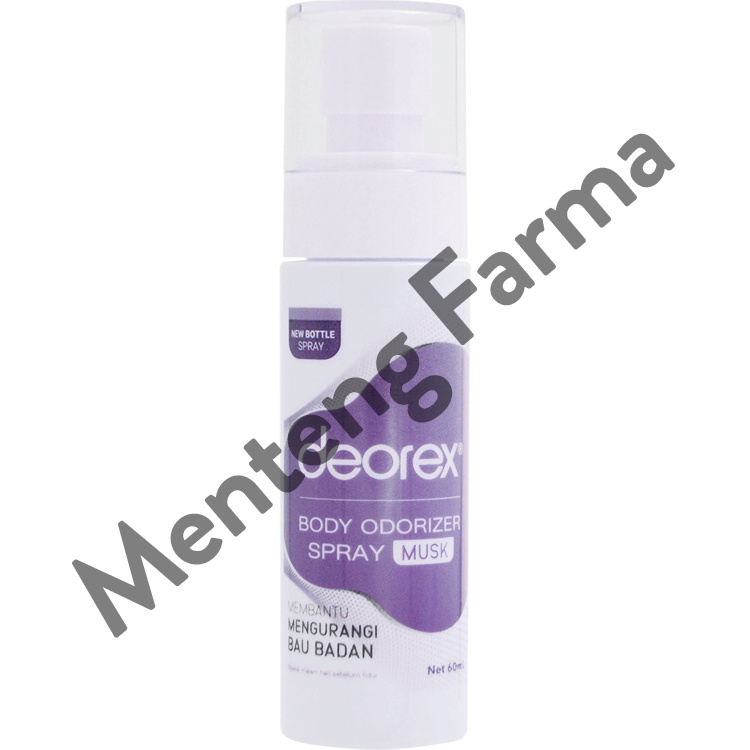 Deorex Body Odorizer Spray Musk 60 mL - Deodoran Spray Penghilang Bau Badan