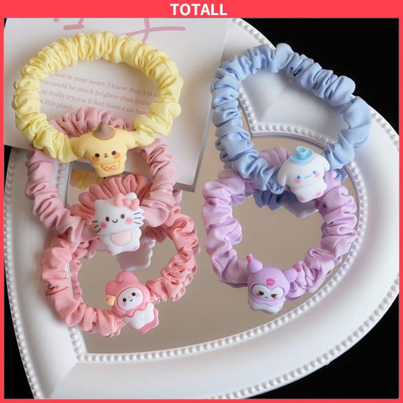 COD Cincin Usus Kecil Kartun Anjing Cinnamoroll  Cincin Rambut  Gaya Manis Manis Lucu Tali Rambut-Totall