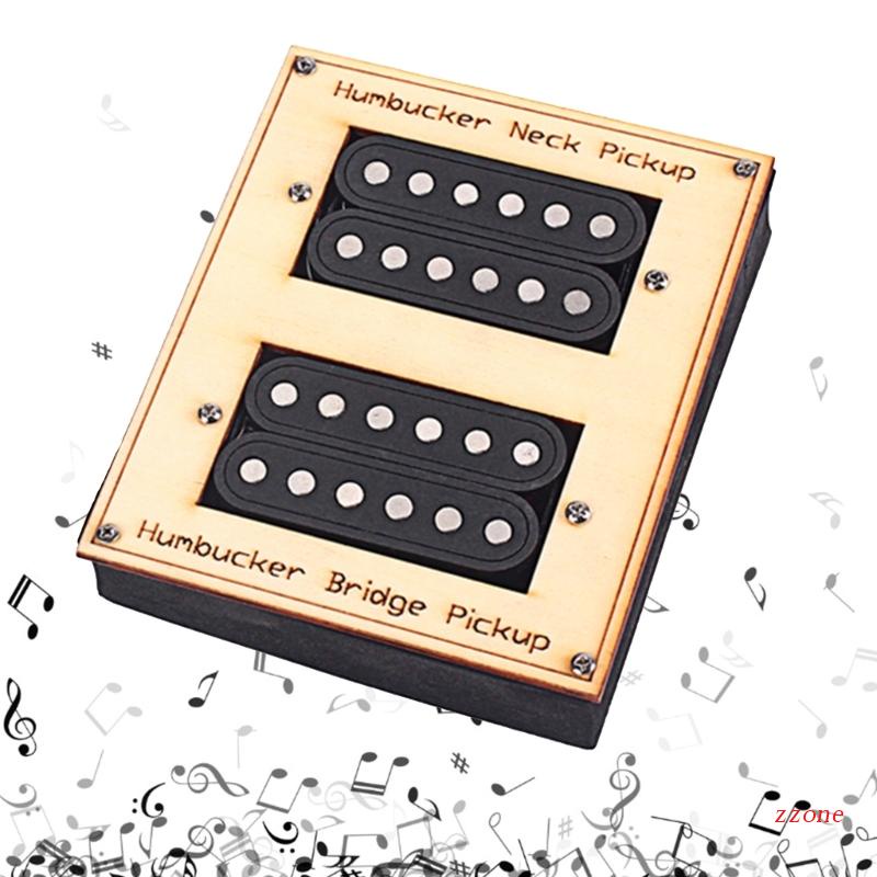 Set Pickups Coil Ganda 6 Senar Bahan Keramik Magnet Untuk Gitar Elektrik