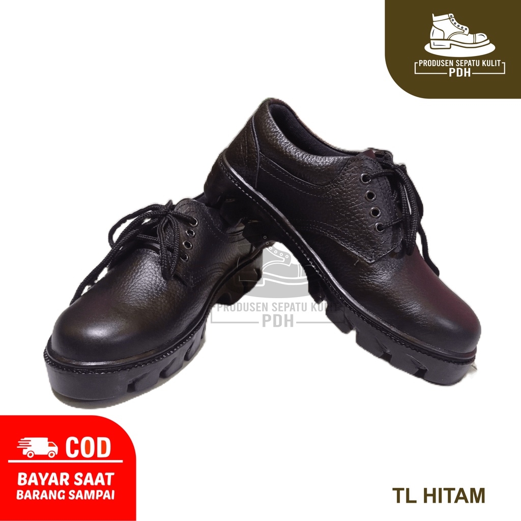 SEPATU SAFETY TALI KULIT ASLI SEPATU SAFETY PRIA WANITA UNISEX WORK SAFETY SHOES CEWEK SOL KARET SEPATU SEFTY PENDEK SEPATU SAFETY CEWEK