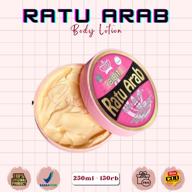 [AGEN RESMI] Bibit Ratu Arab | Body Lotion Pemutih Original Setara 3x Suntik Putih | HB Whitening Ca