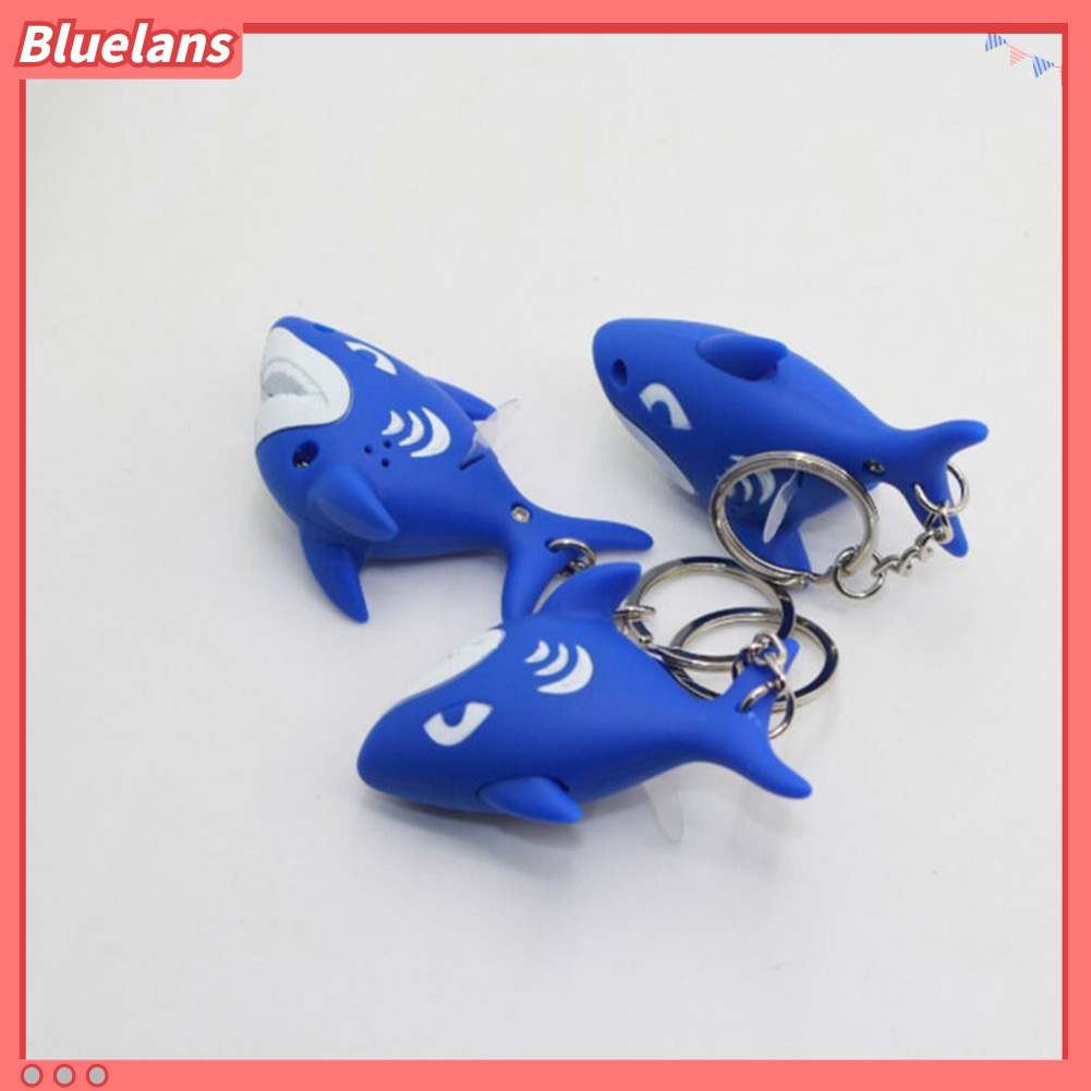 Gantungan Kunci Bentuk Hiu Dengan Lampu LED Dan Suara