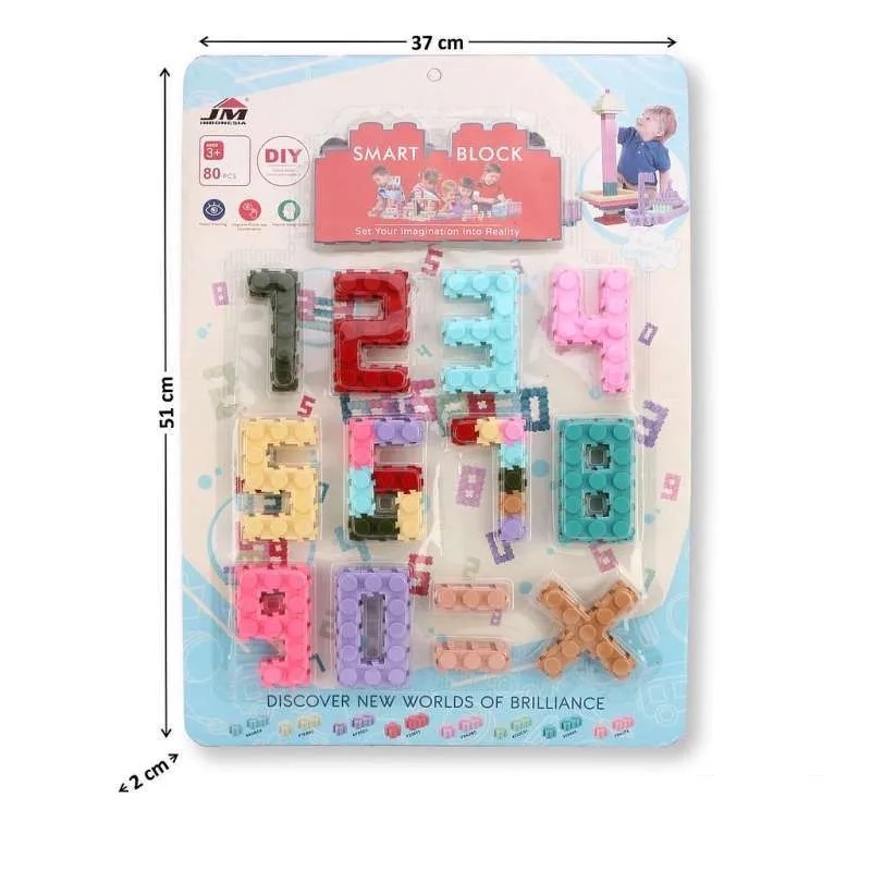 LEGO SMART BLOCK Mainan Edukasi Puzzle Angka Dan Huruf Mainan Block 3D Mainan Edukatif Anak  - JM-P80P