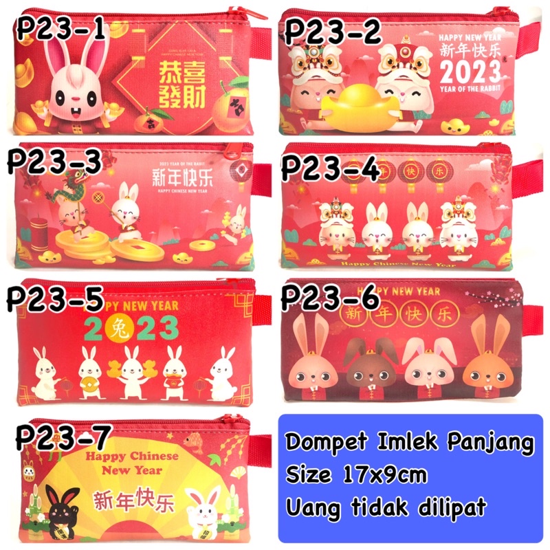 Dompet Angpao Imlek Panjang Tahun 2023 Shio Kelinci Lucu Rabbit Bunny Uang Tidak Dilipat Koko Cici