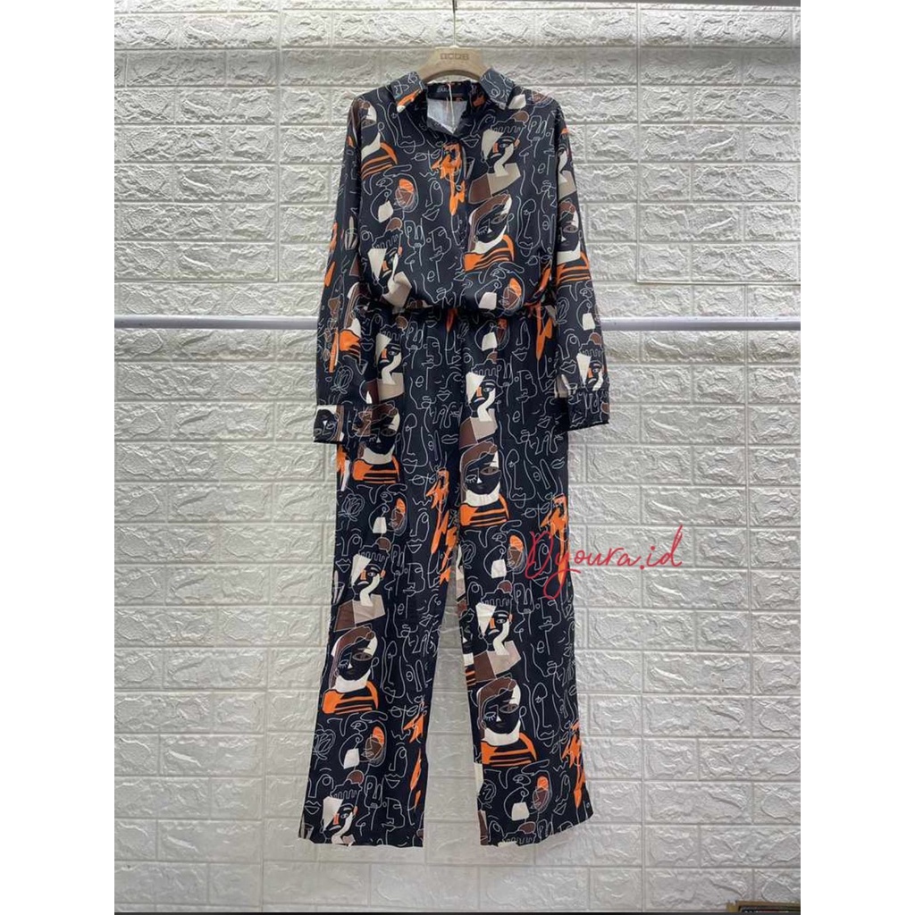 setelan celana/pajamas set/stelan import/pajamas motif