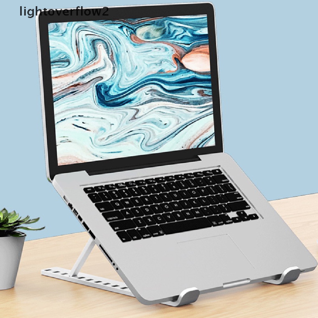 (lightoverflow2) Stand Holder Laptop / Notebook / Tablet Portable Adjustable Bisa Dilipat (ID)